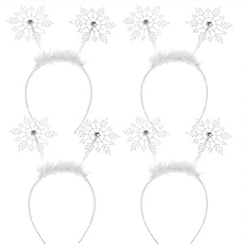Bandeau De Décoration De Noël, 4 Pièces, Joli Bandeau Flocon De Neige Pour Enfants Goodnice