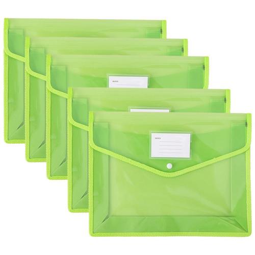 Pack de 5 dossiers extensibles grande capacité - bouton poussoir vert goodnice