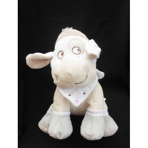 Doudou Mouton Mots D'enfants Creme Ecru Blanc Gris Brebis Mots  Denfant Jouet Mixte Enfant