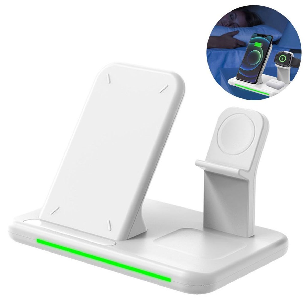 Station De Recharge Inductive 4 En 1, Chargeur Sans Fil, 15w... - 2