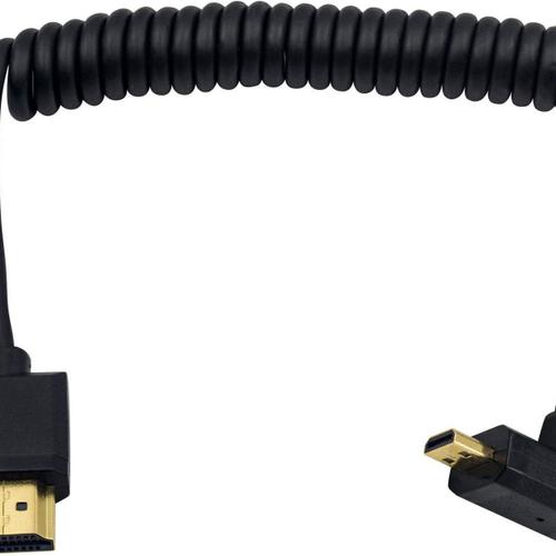Câble HDMI vers HDMI standard, câble spiralé Micro HDMI vers HDMI, coudé, 1,2 m goodnice