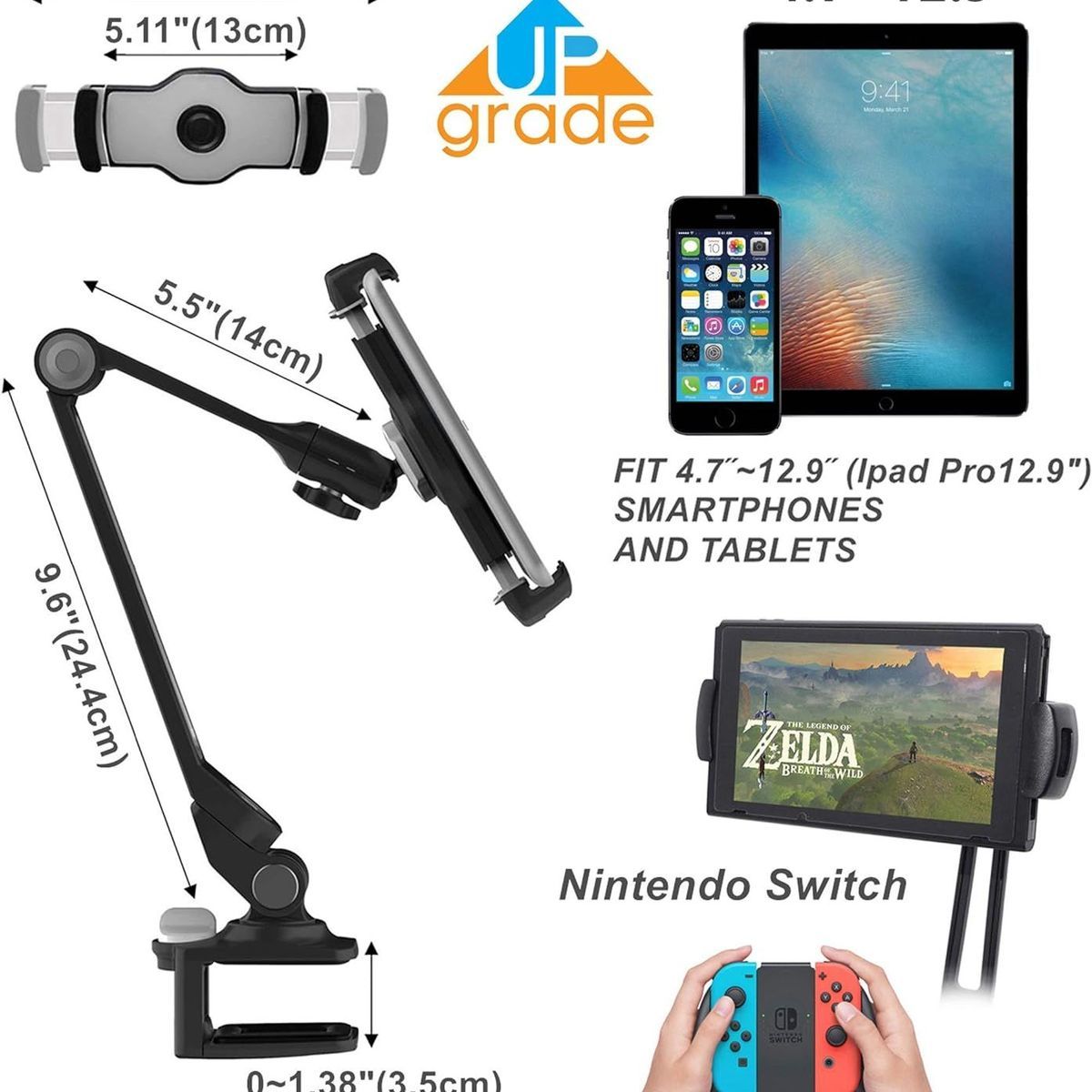 Support De Bureau Ipad, Support Plat, Plat R�glable Multi-An... - 3