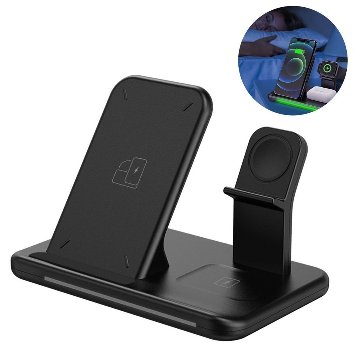 Station De Recharge Inductive 4 En 1, Chargeur Sans Fil, 15w... - 2