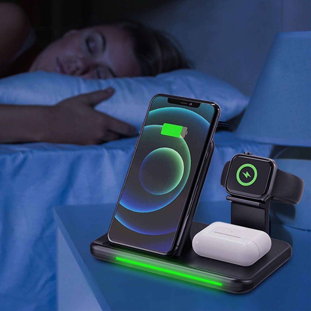 Station De Recharge Inductive 4 En 1, Chargeur Sans Fil, 15w... - 3