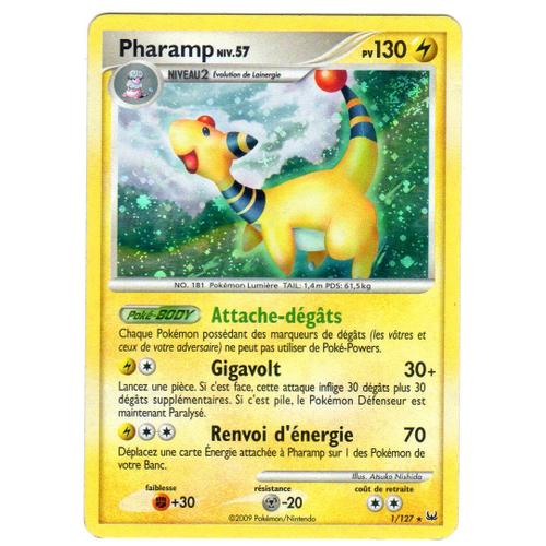 Pokemon - "Platine" Pharamp Holo 130pv, 1/127