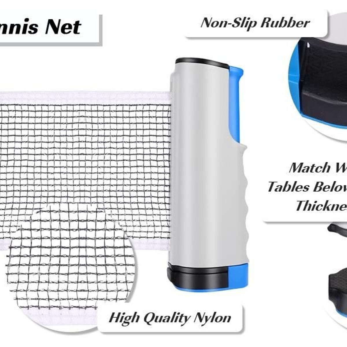 Filet De Ping-Pong, Filet De Tennis De Table Rtractable, Fi... - 4