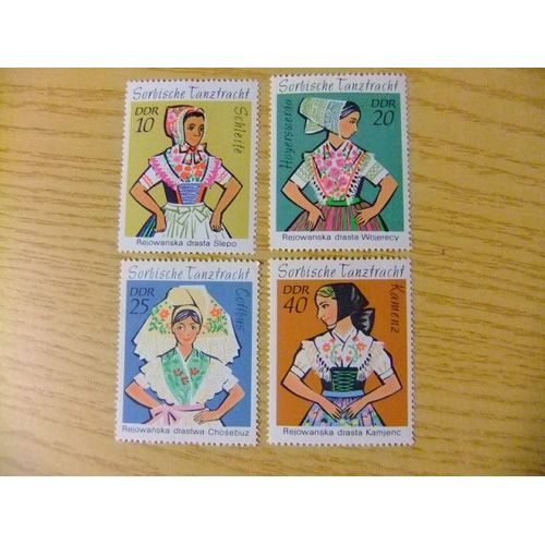 Allemagne Orientale ( Ddr) -1971 - Costumes Populaires - Yvert & Tellier Nº 1358 / 1361 *Mh