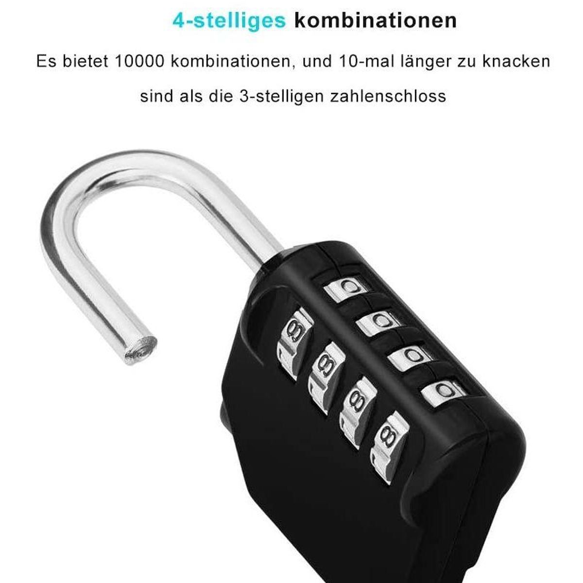 Cadenas � combinaison 2 pi�ces, serrures avec code num�rique... - 2