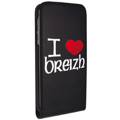 Etui À Rabat Coeur Rouge I Love Breizh Iphone 5s