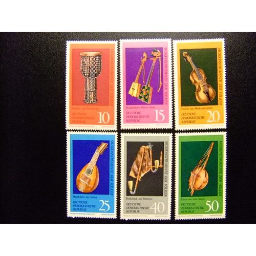 Allemagne Orientale ( Ddr) -1971 - Instruments De Musique -Instrumentos De Musica - Yvert & Tellier Nº 1398 /1403 * Mh