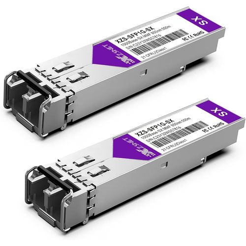 1000Base-Sx Sfp Transceiver,Module 1.25G Sfp Vers Lc En Fibre Optique Multimode Pour Cisco Glc-Sx-Mmd,Ubiquiti Unifi Uf-Mm-1G,Mikrotik,Meraki,Netgear Agm731F,D-Link Et Plus,2 Pices