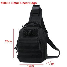 1000D Small Black -Laser ? sac de poitrine pour hommes, sac à dos de  randonnée tactique militaire, sacs à bandoulière de pêche voyag