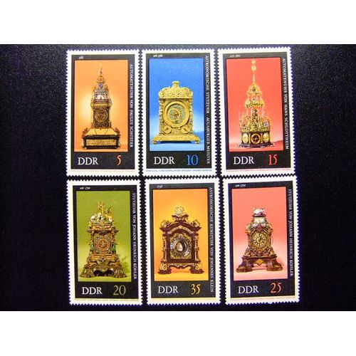 Allemagne Orientale ( Ddr) -1975 - Horloges Anciennes - Relojes Antiguos - Yvert & Tellier Nº 1735 /1740 * Mh