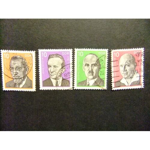 Allemagne Orientale ( Ddr) -1976 - Pérsonalités - Yvert & Tellier Nº 1786 /1789 ºfu