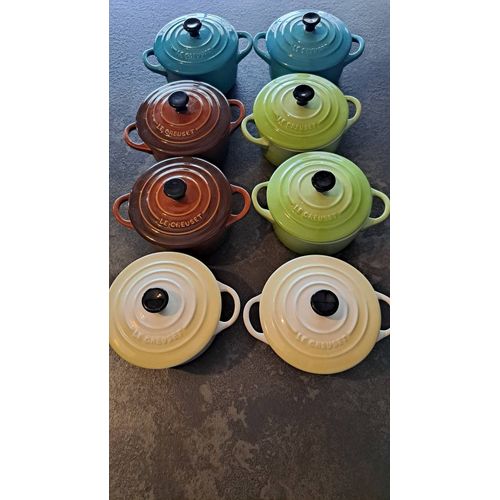 Lot De Minis Cocottes Le Creuset, 8 Pièces, D'environ 10cm