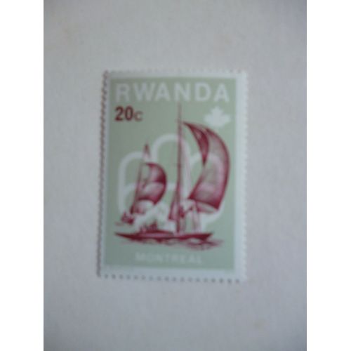 Timbre "Rwanda :Voilier Montreal".
