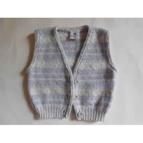 Gilet Vintage Sans Manches Violine - Fille 6 Mois