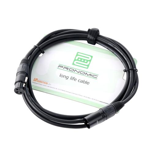 Pronomic Stage XFXM-2.5 Câble Micro XLR 2.5 m Noir