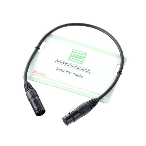 Pronomic Stage XFXM-0.5 Câble Micro XLR 0.5 m Noir