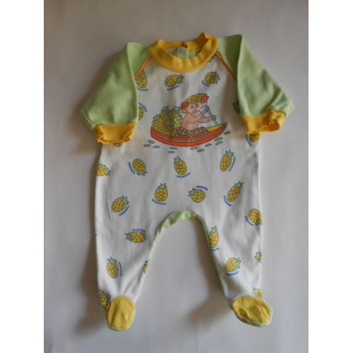 Combinaison Barboteuse Vintage Vert Pistache - 3 Mois