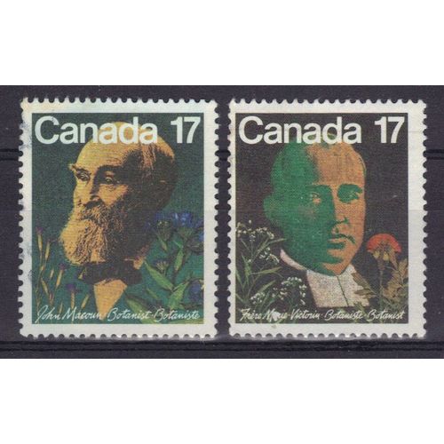 Canada 1981 : Botanistes Canadiens : Portraits : John Macoun, 1831-1920 / Frère Marie-Victorien, 1885-1944 - Série Entière De 2 Timbres Oblitérés