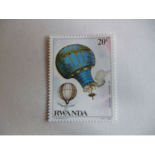 Timbre "Rwanda 1984 :Ballon Le Martial 1783".