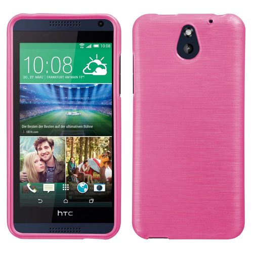 Coque Souple En Gel Effet Métallisé Pour Htc Desire 610 Coloris Rose