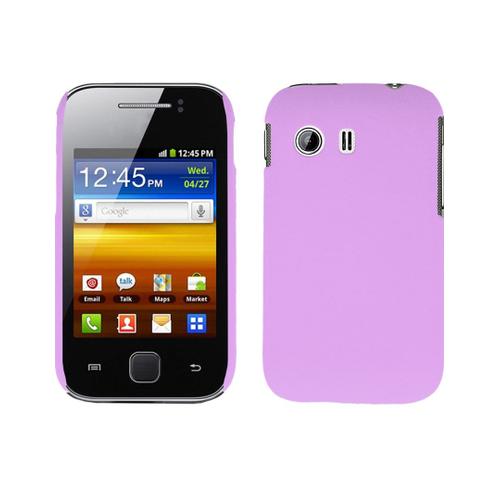 Coque Rigide Violette Pour Samsung Galaxy Y S5360 Aspect Mat Toucher Rubber Gomme