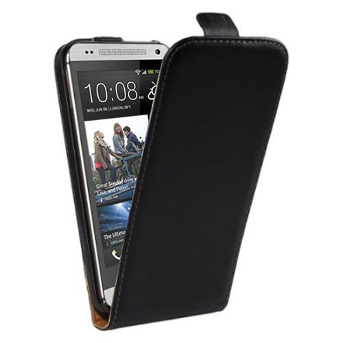 Etui Slim Luxy Cuir Noir Pour Htc One Mini