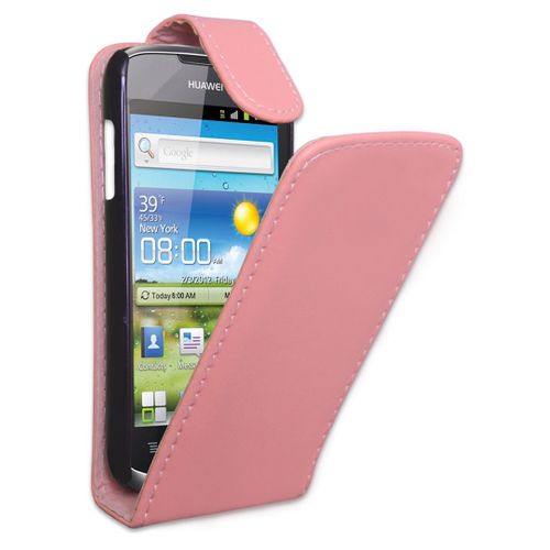 Etui À Rabat Rose Huawei Ascend Y300 Fermeture Magnétique