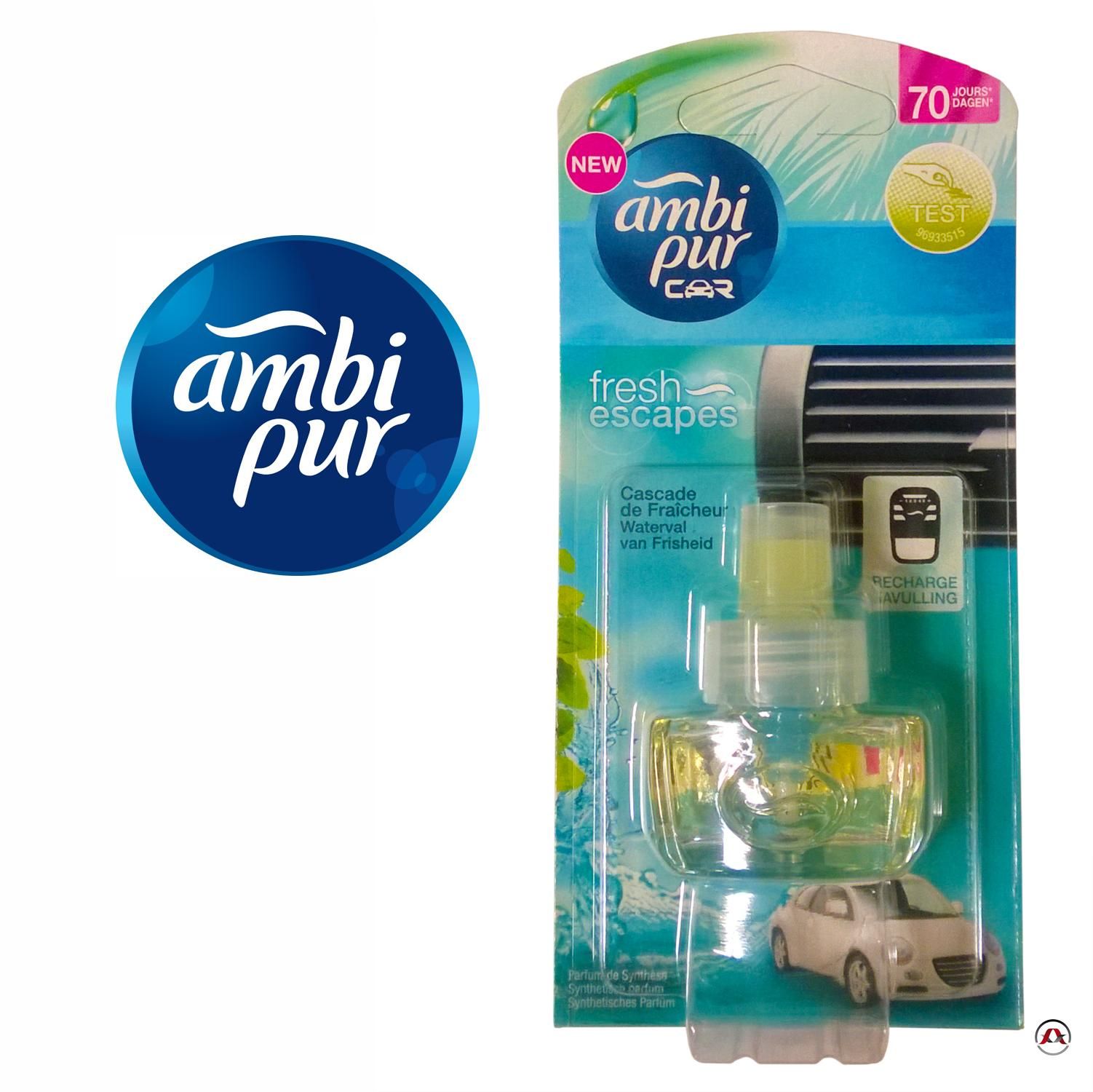 Desodorisant AMBI PUR Aqua + recharge - accessoires auto