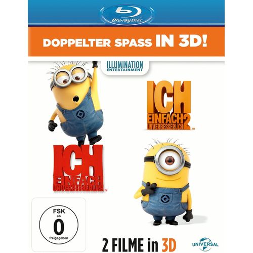 Ich - Einfach Unverbesserlich / Ich - Einfach Unverbesserlich 2 (Blu-Ray 3d, + Blu-Ray 2d, 4 Discs)