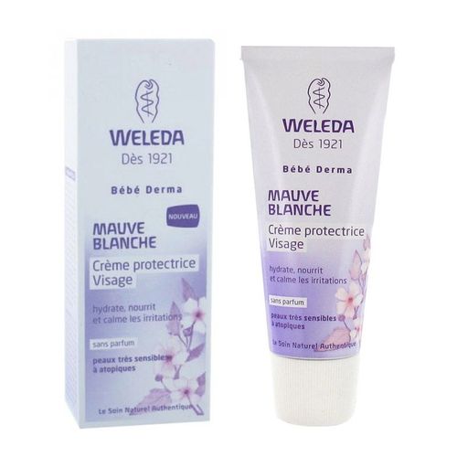 Crème Protectrice Visage Bébé Derma À La Mauve Blanche Weleda 