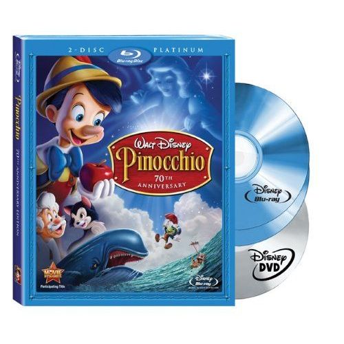 Pinocchio (Two Disc 70th Anniversary Platinum Edition Blu Ray/Dvd Combo + Bd Live) [Blu Ray]