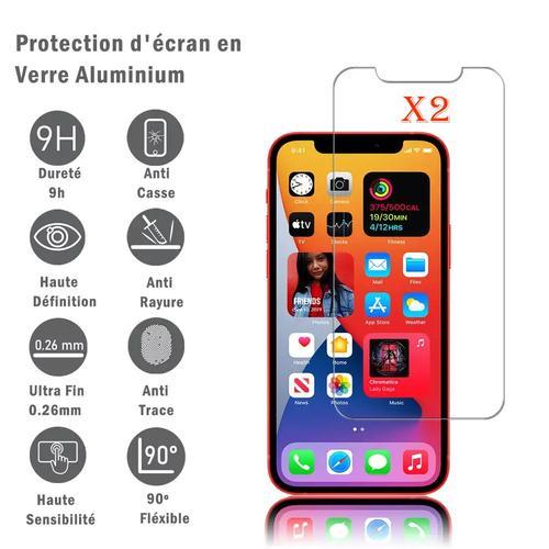 2 Films Protection D'écran En Verre D'aluminium Super Résistant 9h Pour Apple Iphone 12 Mini 5.4", Définition Hd, Anti-Rayures, Anti-Empreintes Digitales