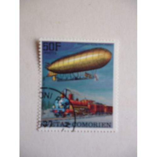 Timbre "Comores :Dirigeable :Astra 1914 (Russie)