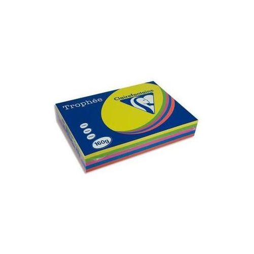 Clairefontaine Ramette 250 Feuilles Papier 160g A4 210x297 mm Certifié FSC  Assorti Intense