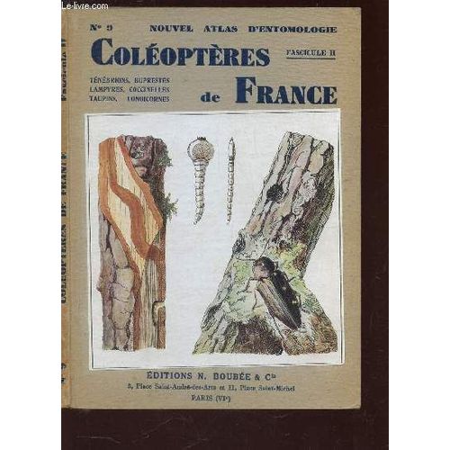Nouvel Atlas D'entomologie - Coleopteres De France - Fascicule Ii - Volume ° / Tenebrions, Buprestes, Lampyres, Coccinelles, Taupins, Longicornes.