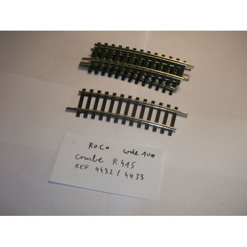 Rail Courbe Maillechort R 415 Code 100 Ref 4432/4433-Roco