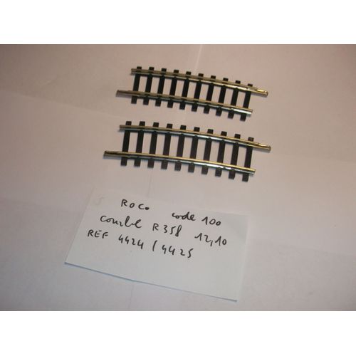 Rail Courbe Maillechort R 358 12,10 Code 100 Ref 4424/4425-Roco