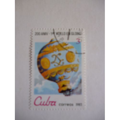 Timbre "Cuba 1983 :Bicentenaire Du 1er Vol En Ballon".