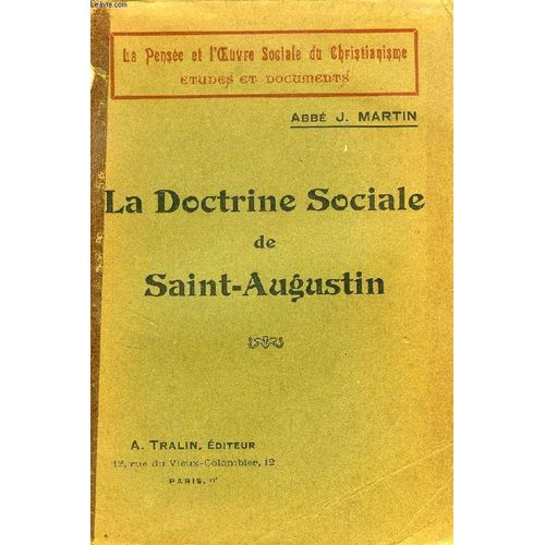 La Doctrine Sociale De Saint-Augustin