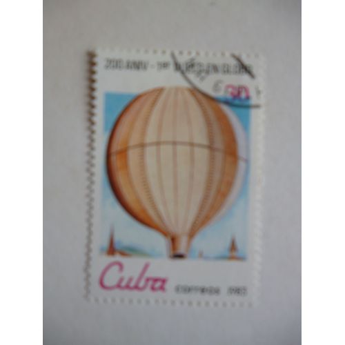 Timbre "Cuba 1983 :Bicentenaire Du 1er Vol En Ballon".