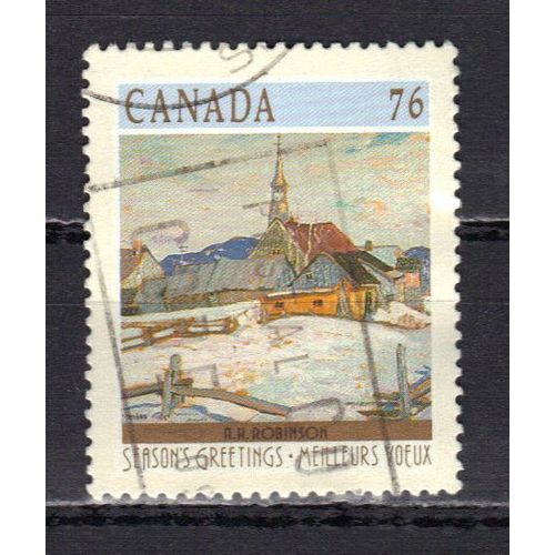 Canada 1989 : Peinture De Paysage Hivernal : "Sainte Agnès", A.H.Robinson - Timbre 76 C. Oblitéré