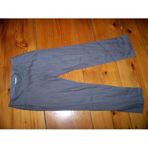 Promod Pantalon En Lin Gris T 38