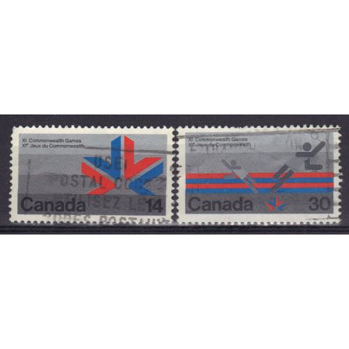 Canada 1978 : 11è Jeux Du Commonwealth À Edmonton : Emblème Des Jeux / Badminton - Série Entière De 2 Timbres Oblitérés