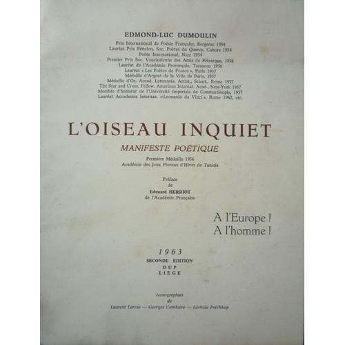 L'oiseau Inquiet Manifeste Poétique