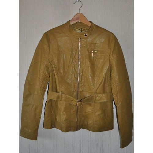 Blouson Jaune Moutarde Similicuir Souple - Xl Mode - Taille Xl - Neuf