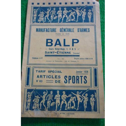 Manufacture Générale D'armes Articles De Sport Balp 1928