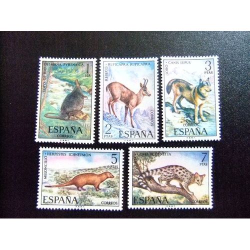 España Spain Espagne 1972 - Fauna - Faune - Edifil Nº 2102/2106 ** Yvert Nº 1756 / 1760 ** Mnh